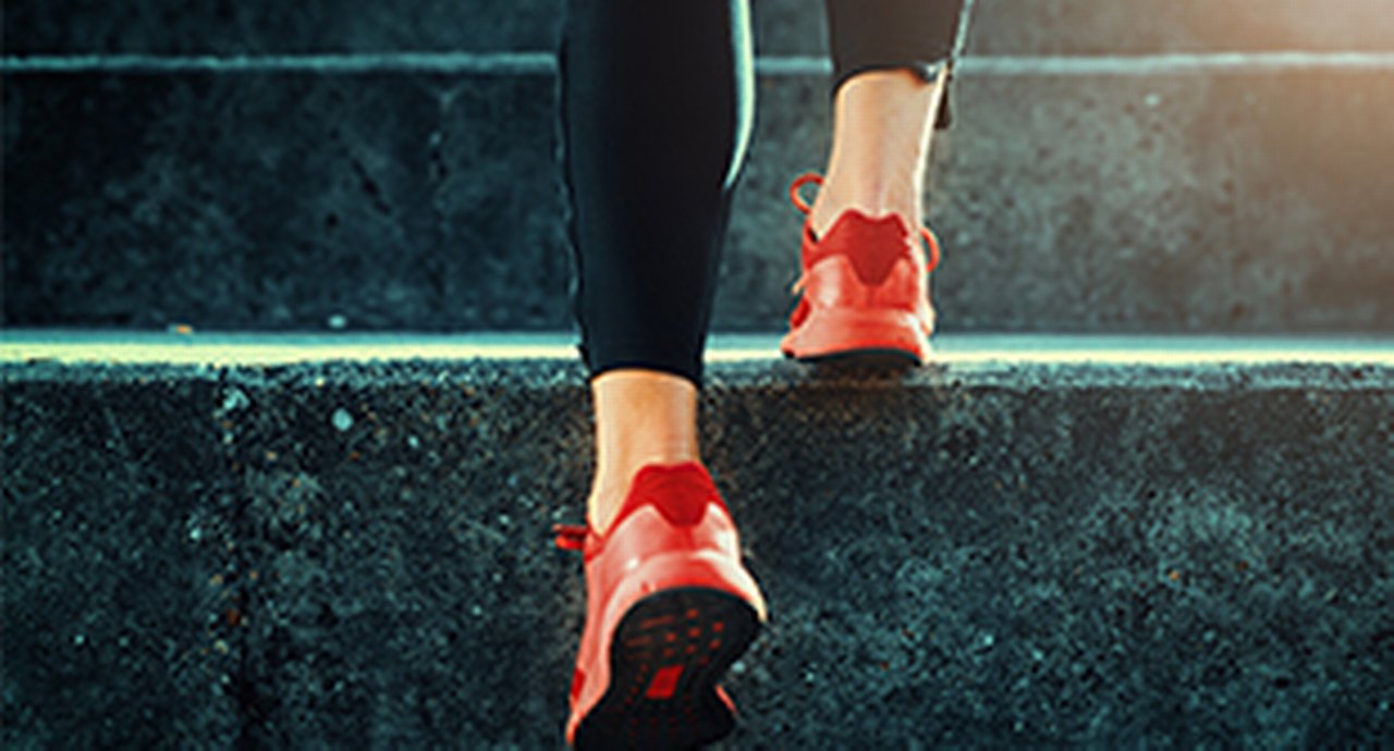 Photo of red running shoes