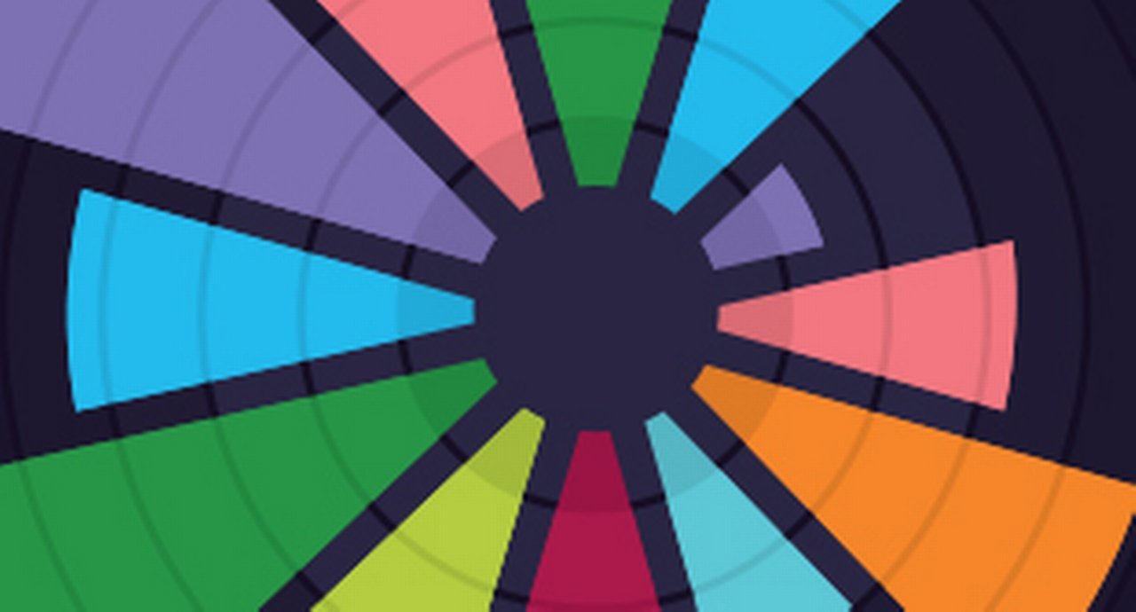 Multicolor circular graphic