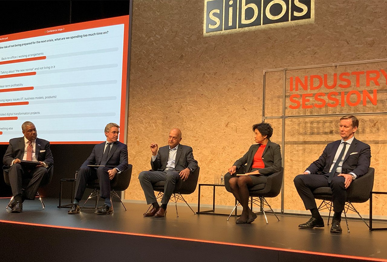 Left to right: Todd Burwell (BAFT); James Binns (Barclays); Vijay D’Silva (McKinsey); Pamela Mar (ICC); and Stuart Roberts (J.P. Morgan)