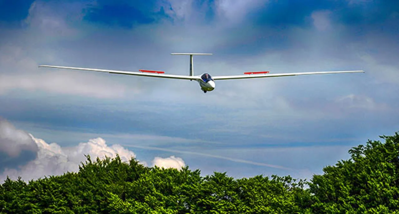 A glider in the sky