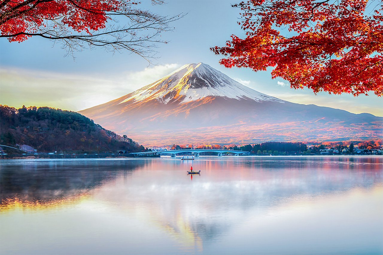 Lake Kawaguchiko in Japan
