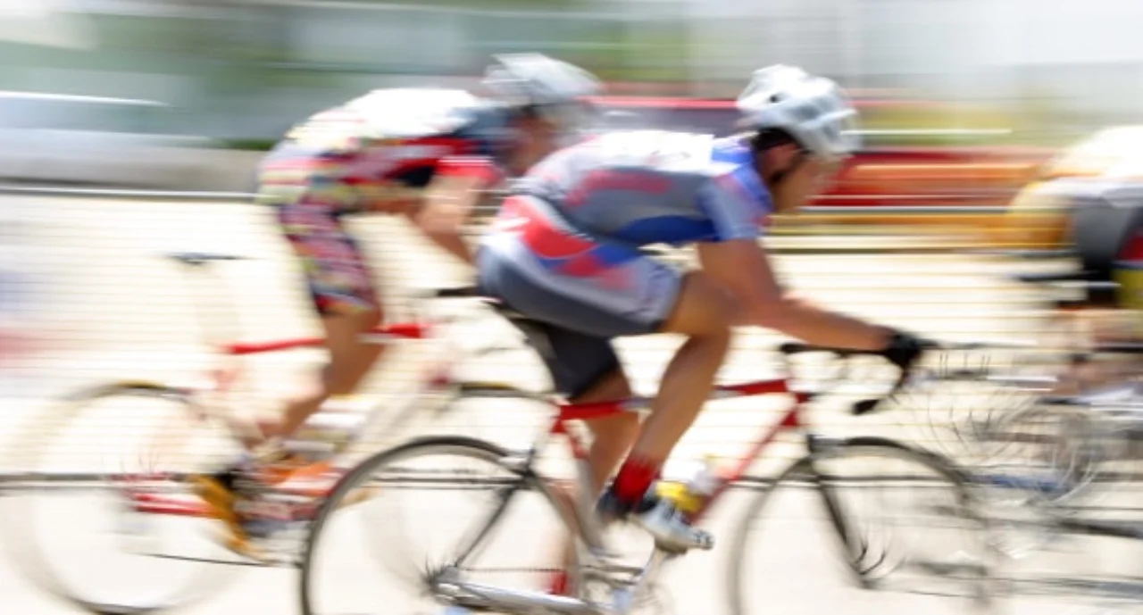 Cyclists in a race