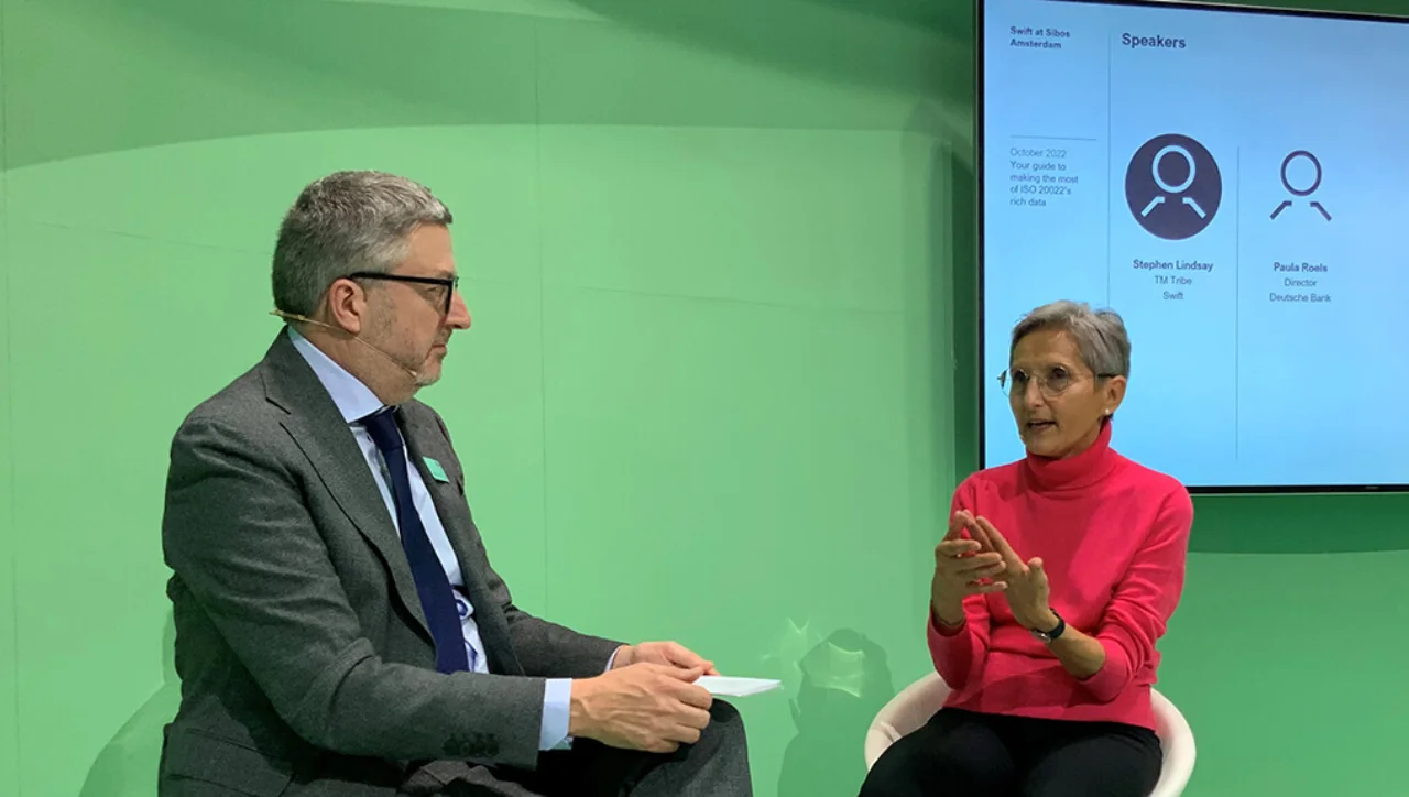 Stephen Lindsay (Business lead, SWIFT Platform) and Paula Roels (Head of SWIFT & Market Infrastructure,  Deutsche Bank) explain how to make the most of ISO 20022’s rich data