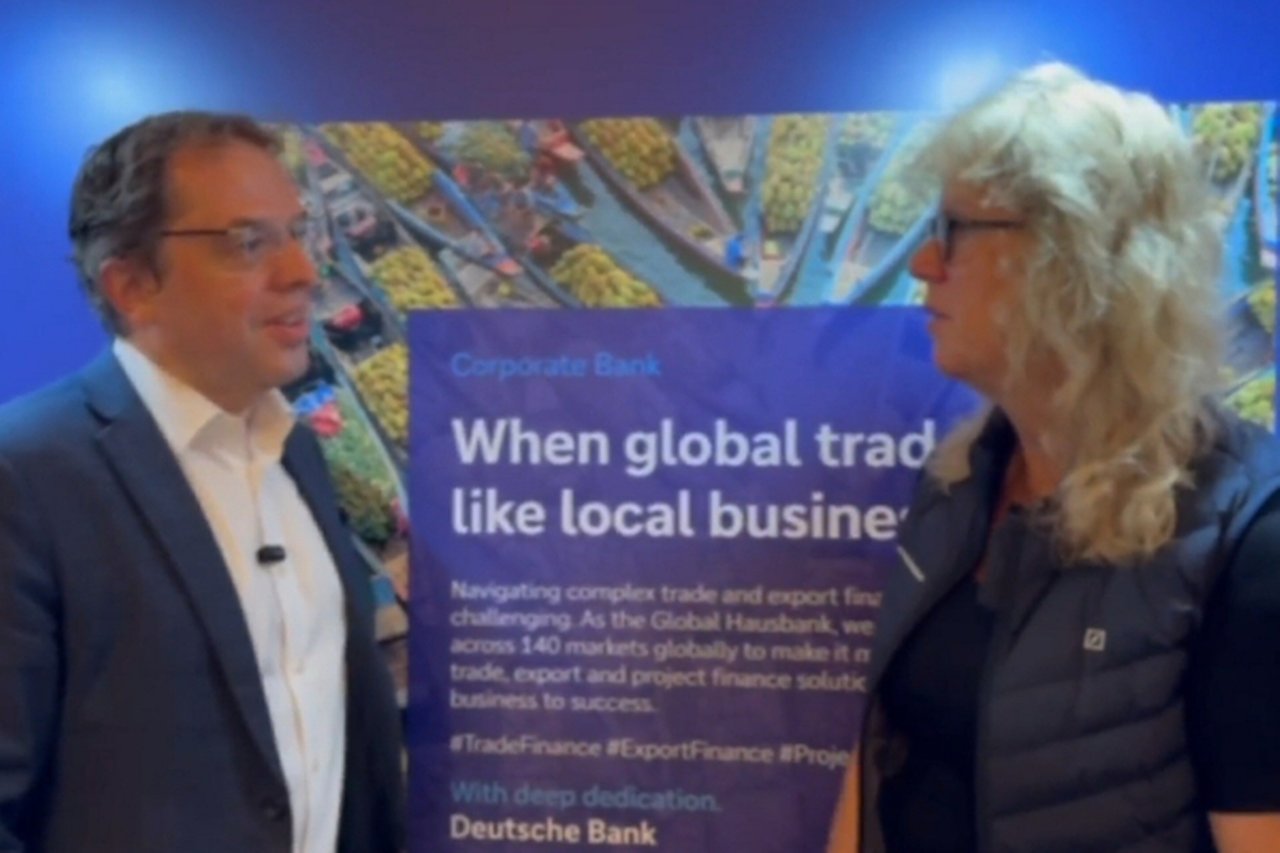 Boris Jaquet, Global Head of Trade Finance Distribution at Deutsche Bank talks trade finance risk with Clarissa Dann, Editorial Director, flow, Deutsche Bank in Singapore