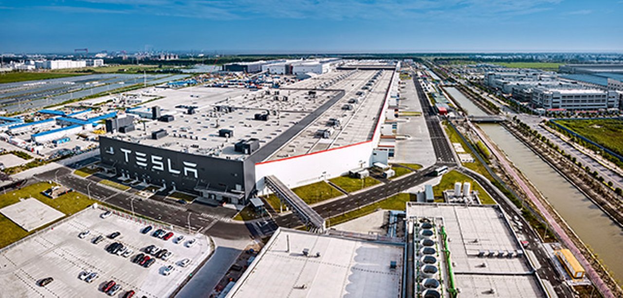 Tesla’s gigafactory 3 in Shanghai, China