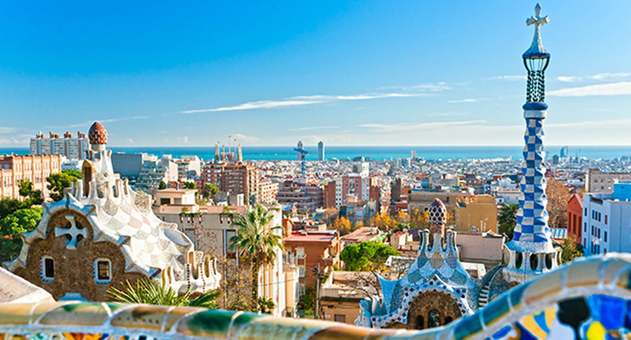 Park Guell In Barcelona Spain