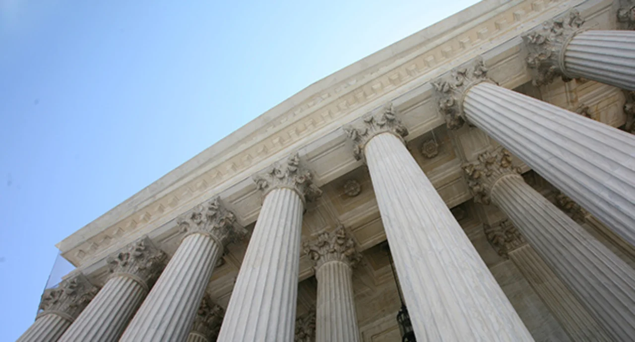 The Tall Pillars Of The Us Supreme Court Building