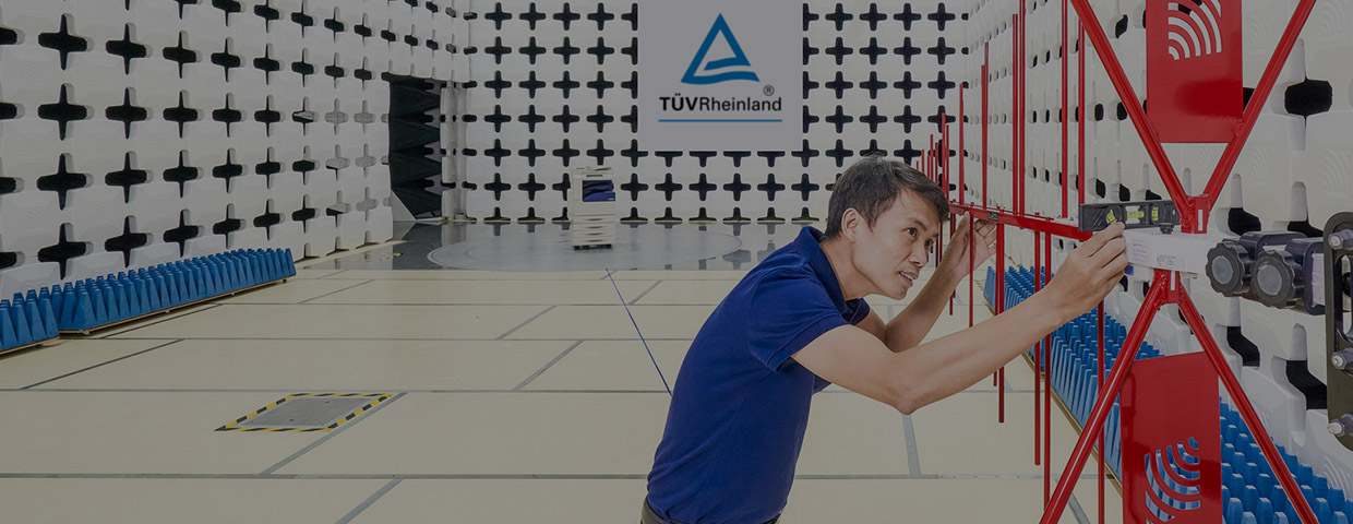 TÜV Rheinland expert in a lab for electromagnetic compatability in vietnam