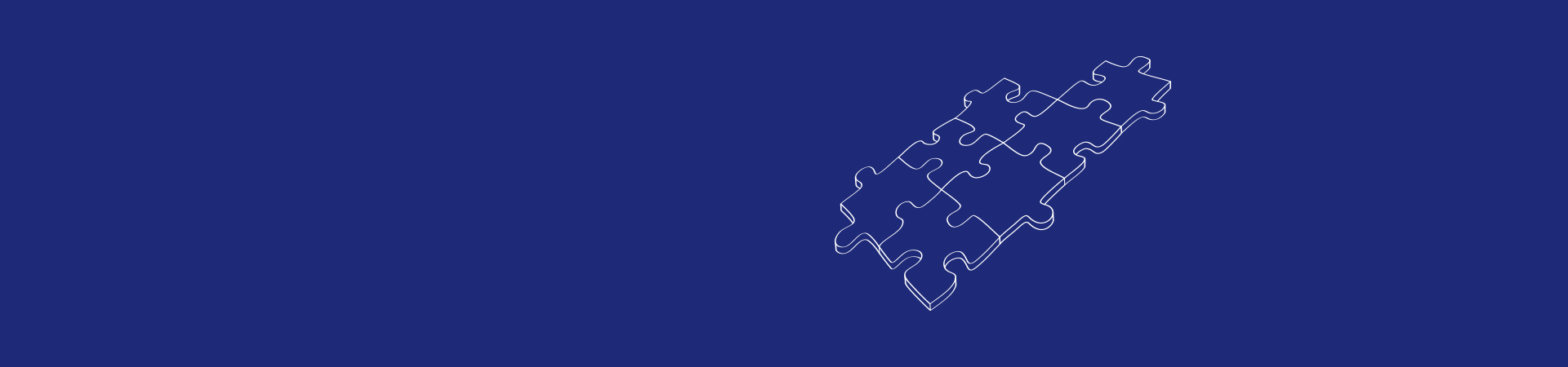 Puzzle pieces on a blue background