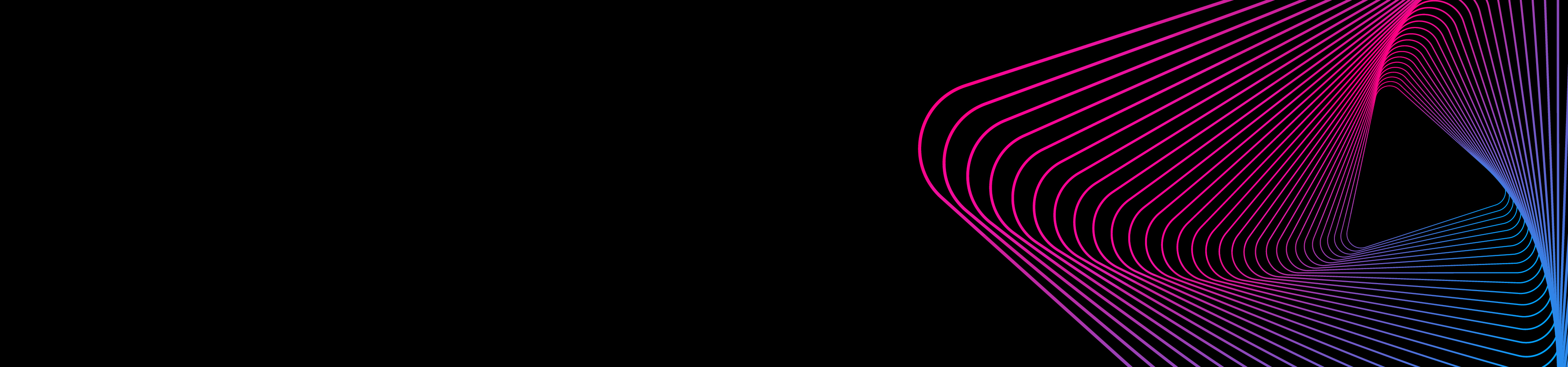 Digital lines forming a rounded triangle