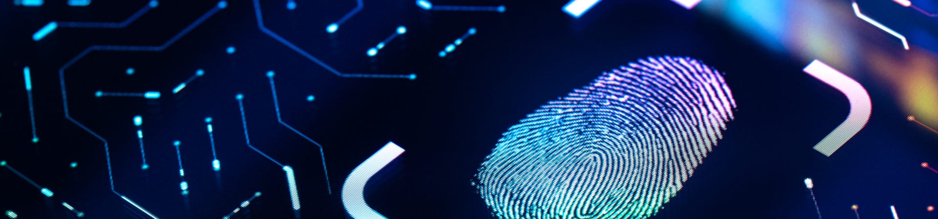 Fingerprint Biometric Authentication Button Digital Security Concept