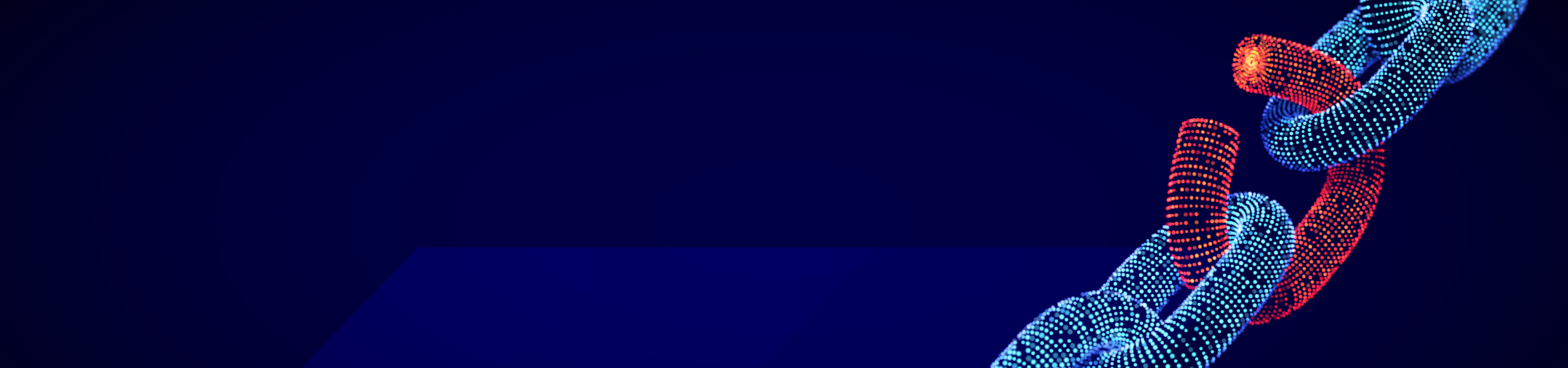 Digital representation of a chain link breaking