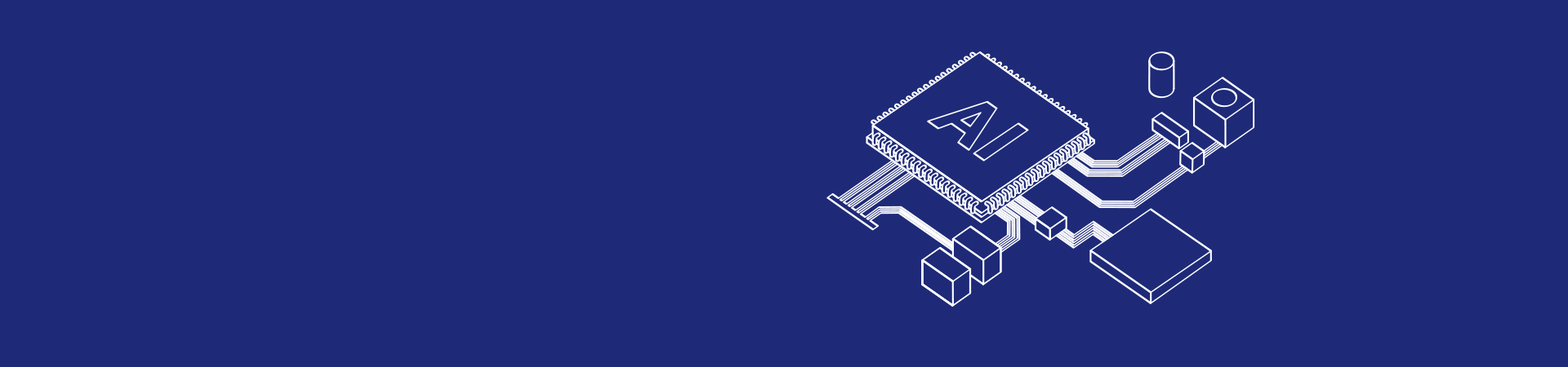 Computer chips on a blue background