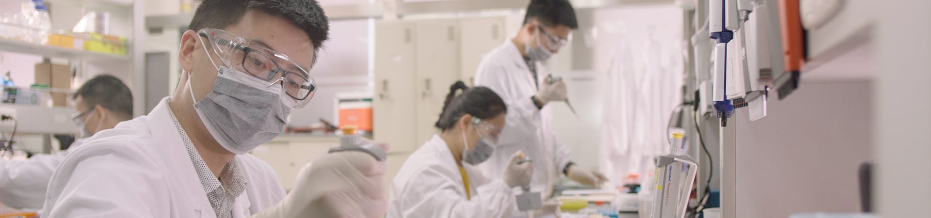 Lab workers in a laboratory