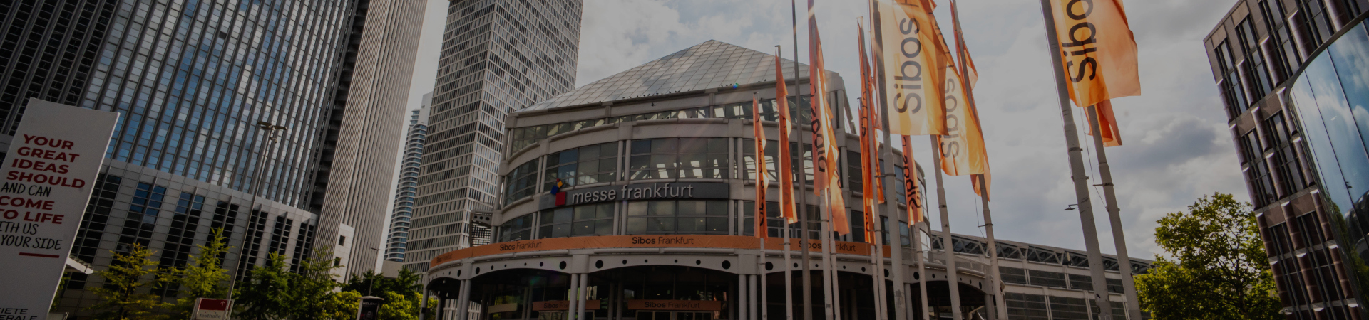Sibos 2025 Frankfurt Building with flags