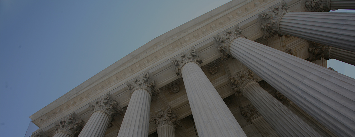 The Tall Pillars Of The Us Supreme Court Building