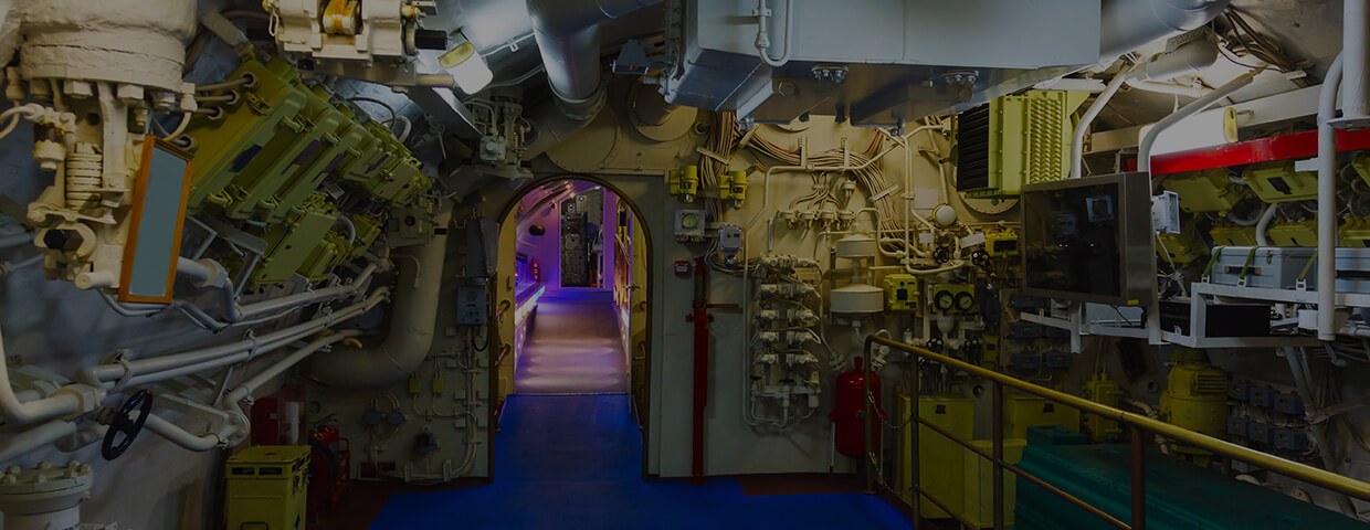 engine room of a submarine