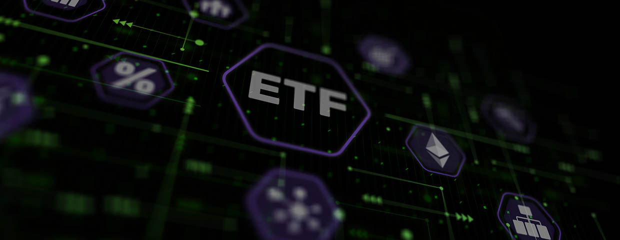 ETF icon surrounded by other icons