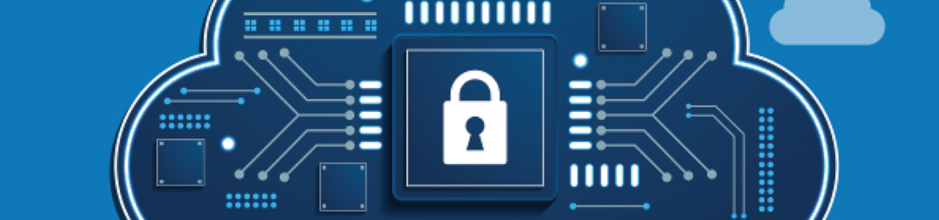 Electronic cloud with lock in the middle