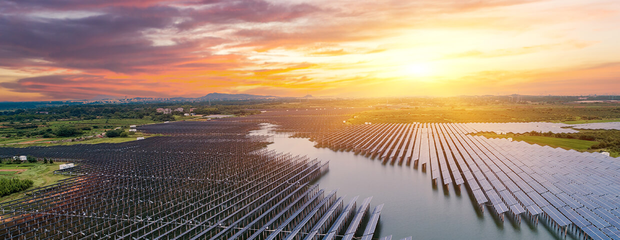 Outdoor photovoltaic power generation scene