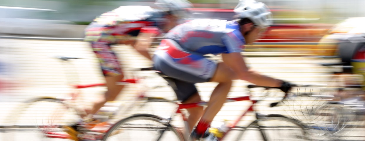 Cyclists in a race