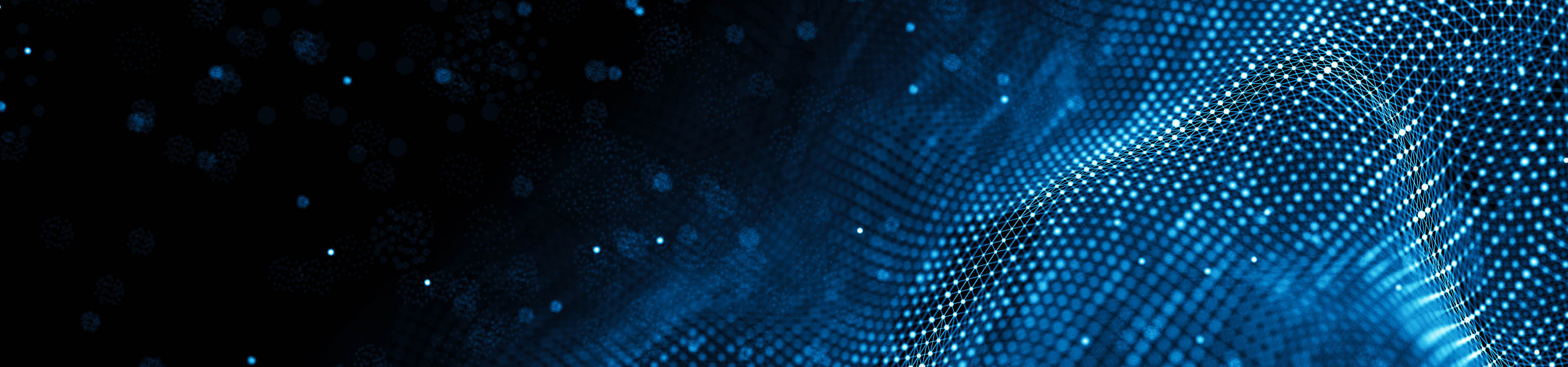 Connecting dots and lines on dark background. 3D rendering