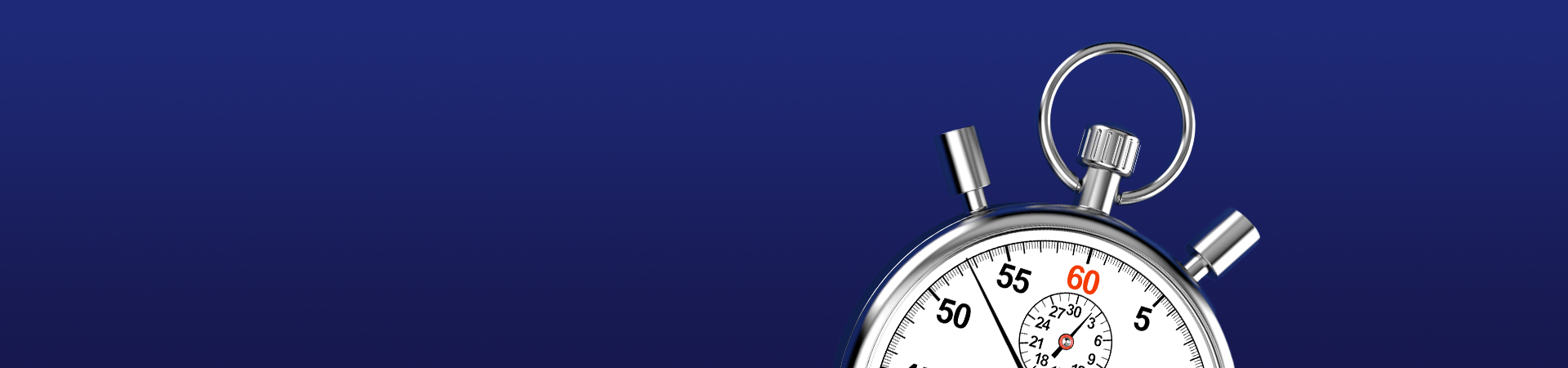 Stopwatch on a dark blue background