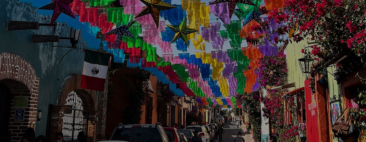 Colorful festivities decorations