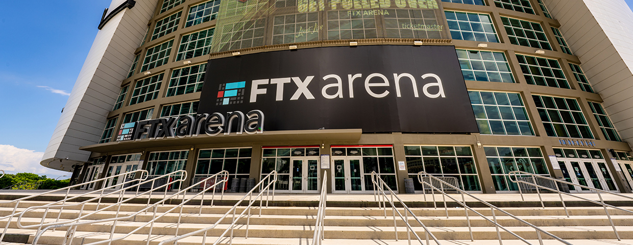 Miami, FL, USA - 25. September 2021: FTX Arena Downtown Miami FL ehemals American Airlines Stadium