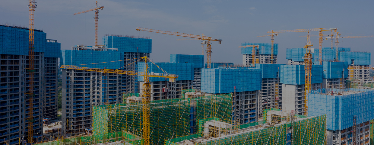 aerial view of construction sites
