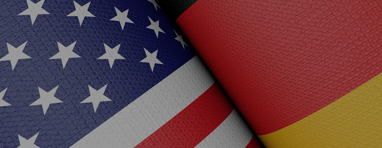 U.S. and German flags