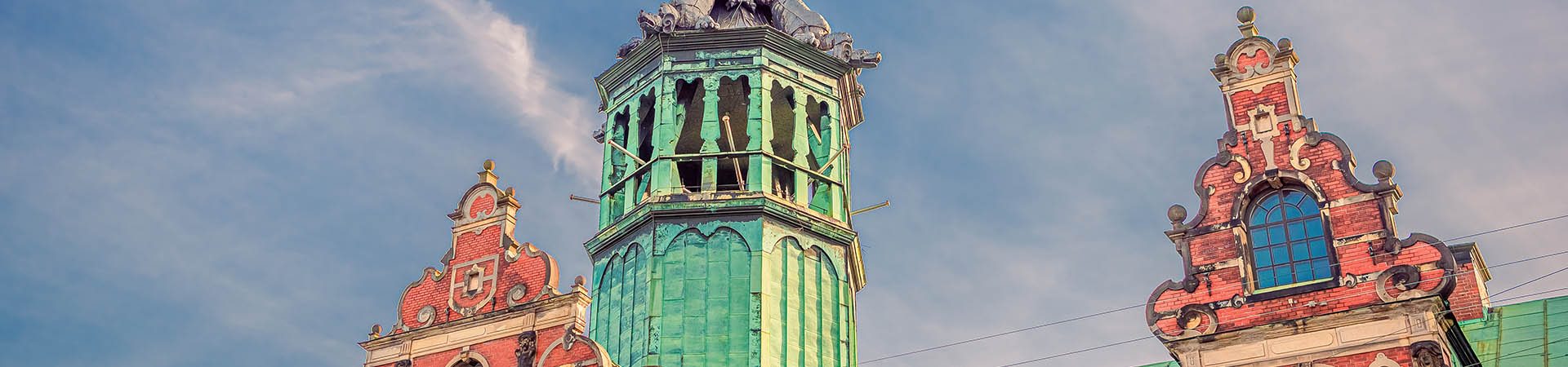 Tower With Spire On The Roof Of The Old Stock Exchange Børsen Topped With Four Entwined Dragon Tails, Copenhagen Denmark