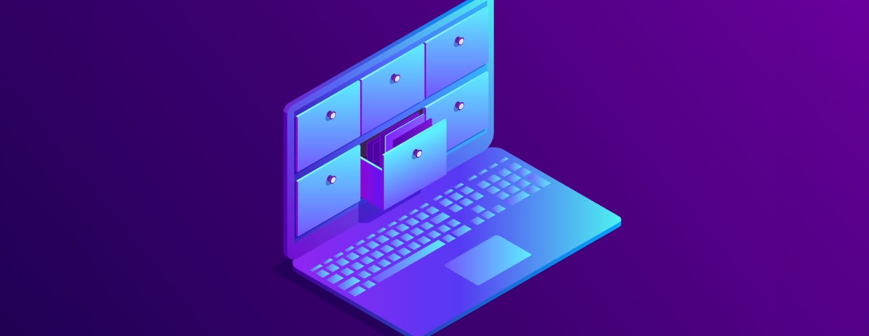 3D Isometric laptop flat design vector illustration