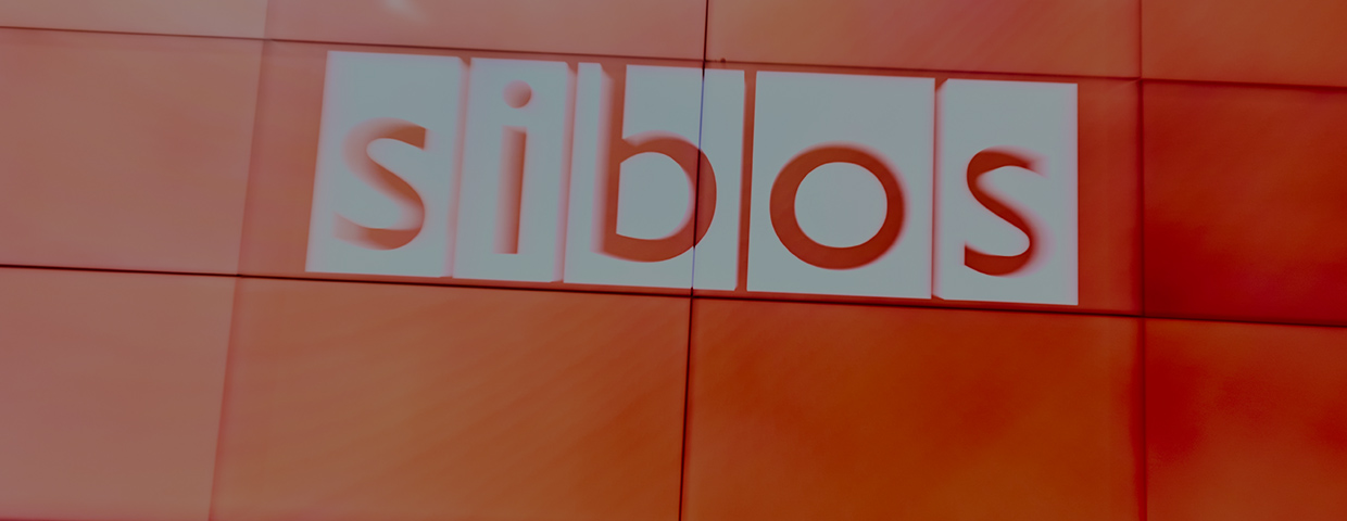 sibos sign on orange background