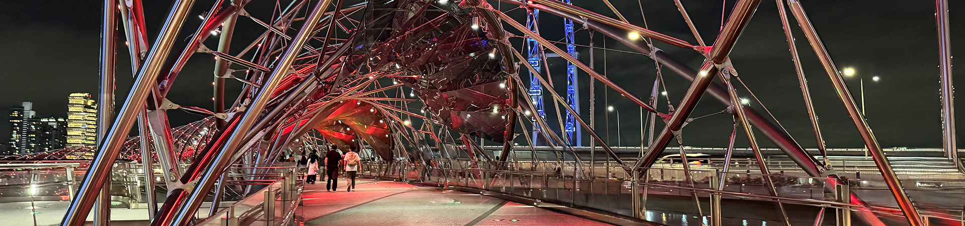 A metal bridge in Singapore