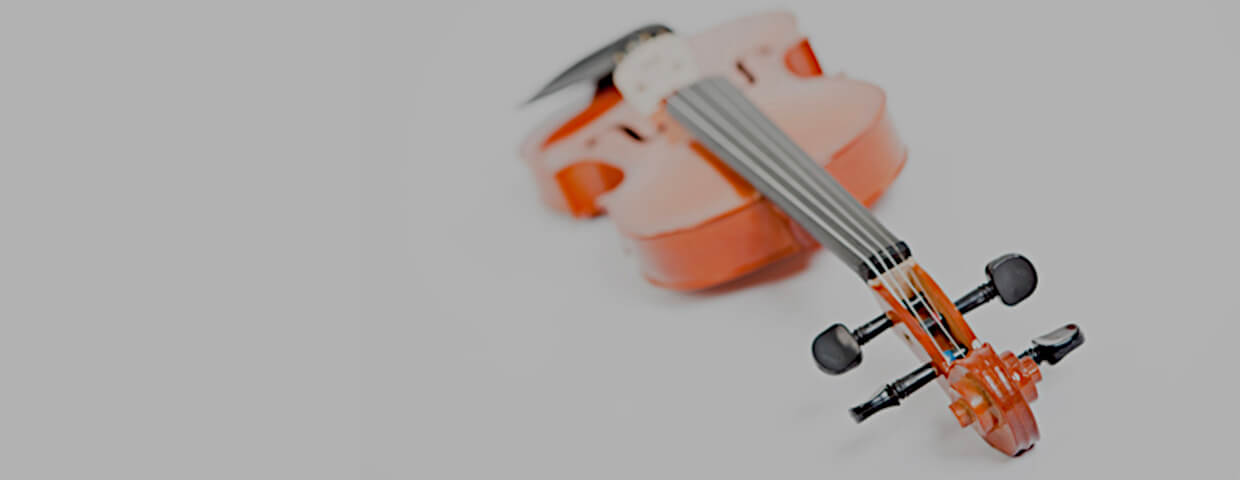 a violin on neutral background