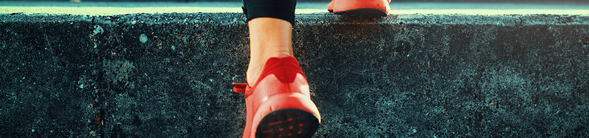 Photo of red running shoes