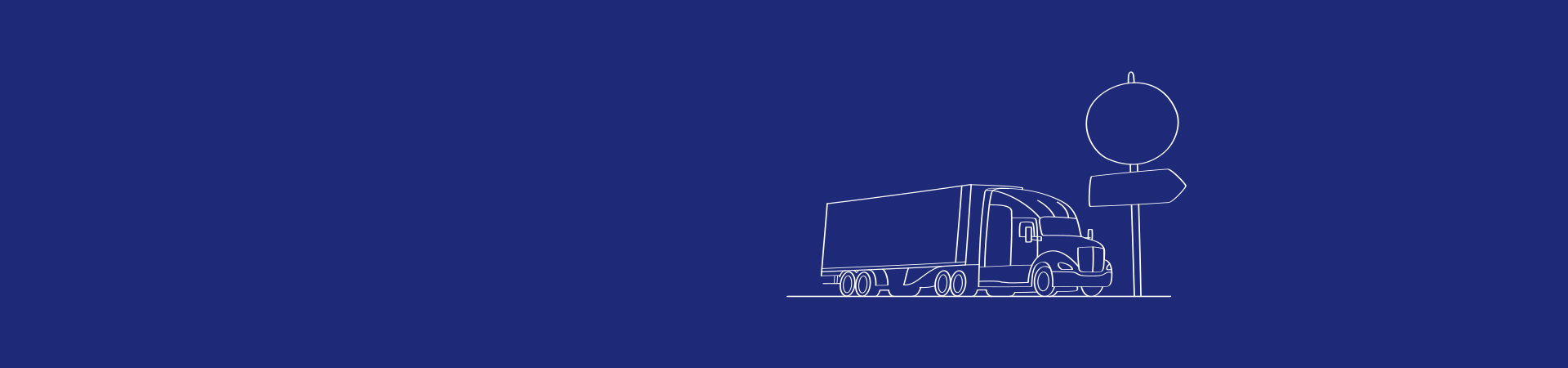 Truck on a blue background
