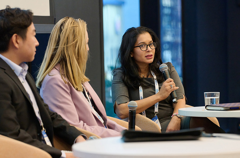 Focusing on the S in ESG:  how skillsets are evolving for the next generation of banking professionals. Panelists from left to right: Anthony Zheng (TD Securities); Stefanie Coleman (EY): Kamalita Abdool (Deutsche Bank)