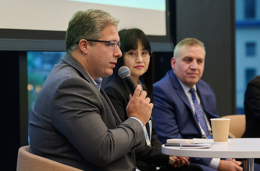 Latin America in focus: Local market updates and views from the Value Chain. Panelists left to right: Jose Ometo (B3); Vivian Li (BNP Paribas); Walter Salvatori, (J.P. Morgan), Ana Giraldo, (Thomas Murray)