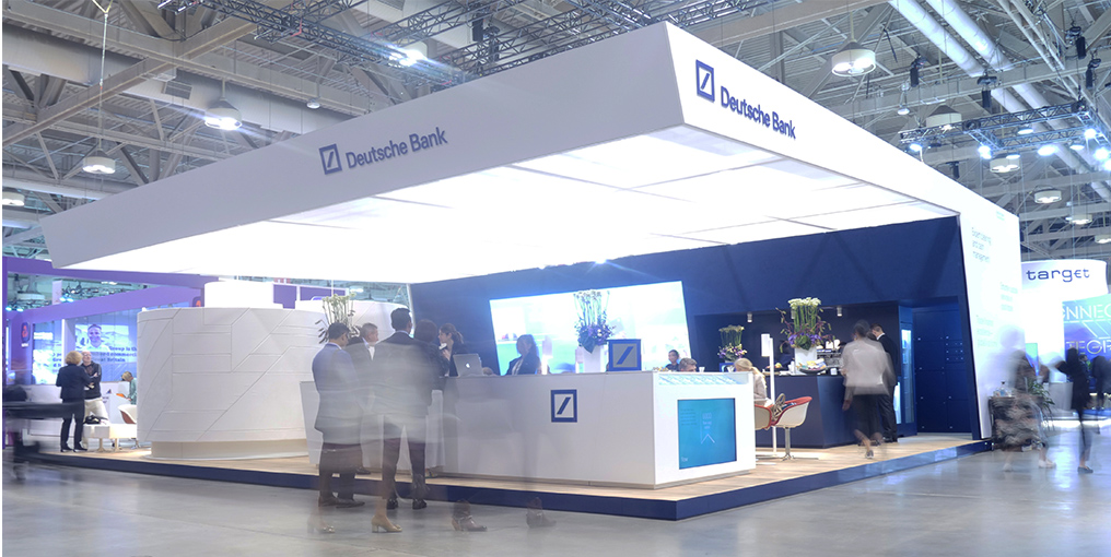 The Deutsche Bank stand F02 at Sibos