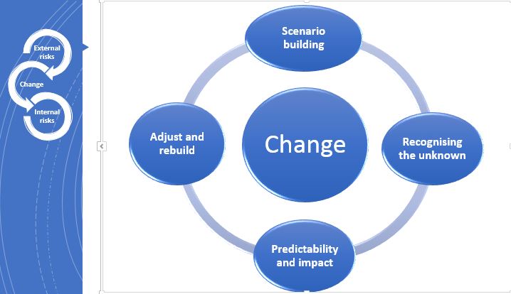 graph for managing risk and change in a company